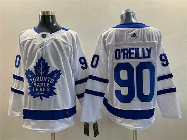 Mens Toronto Maple Leafs #90 Ryan OReilly White Stitched Jersey->->